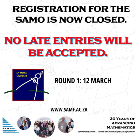 SAMO 2026 Entries closed