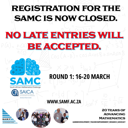 SAMC 2026 Entries Closed